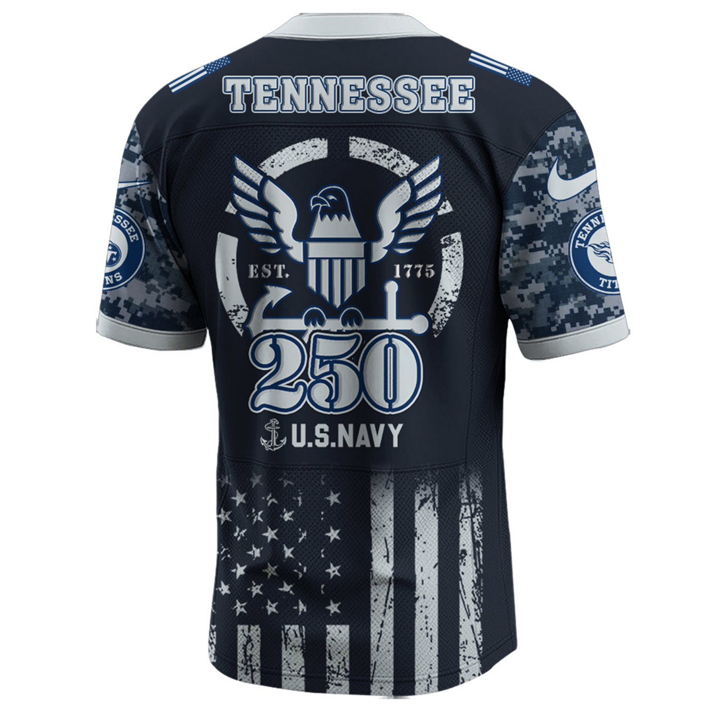 TEN x 250 U.S. Navy 250th Birthday Celebration Jersey DatND DVT