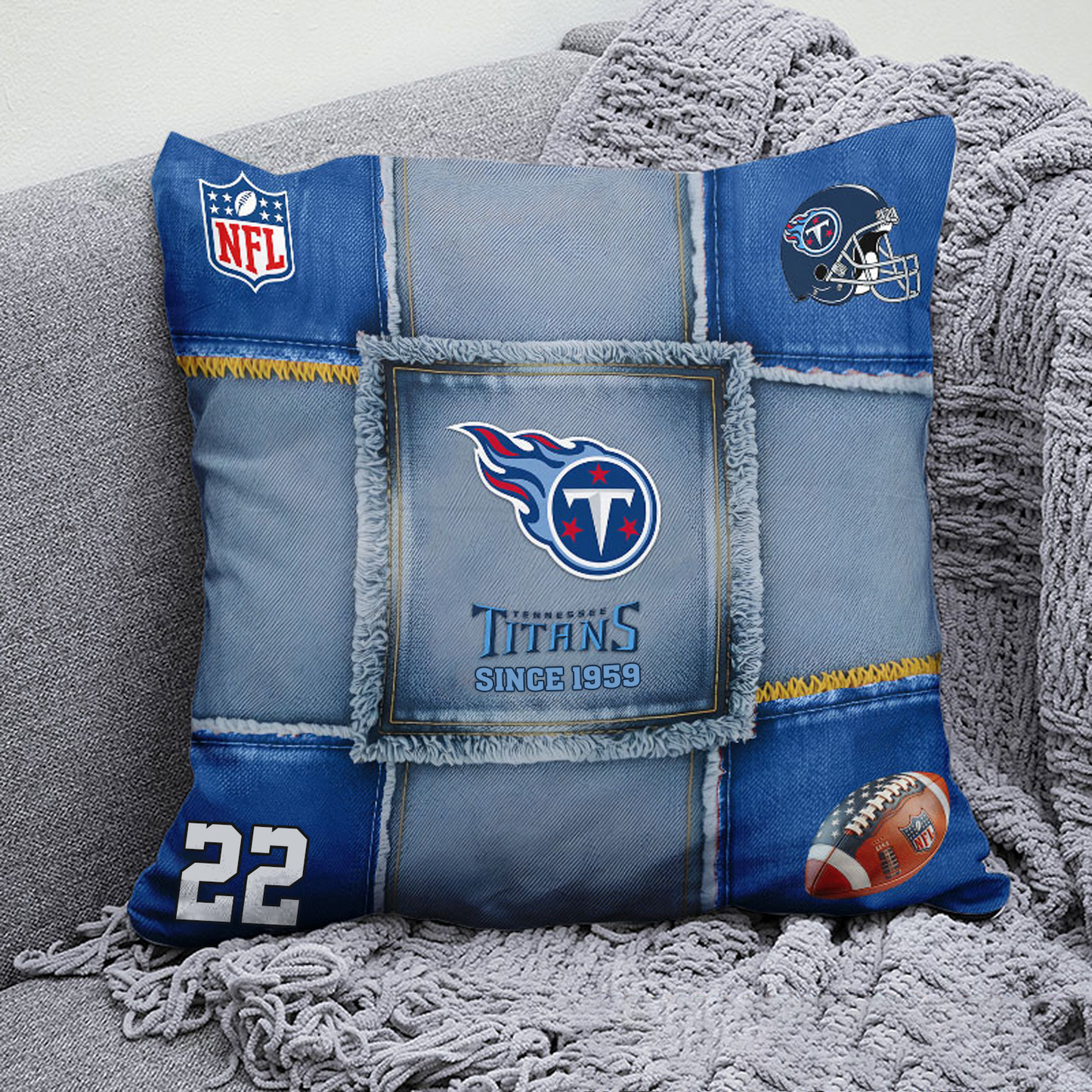 TEN x NFL Football Pillow Special Style DATND TANTD