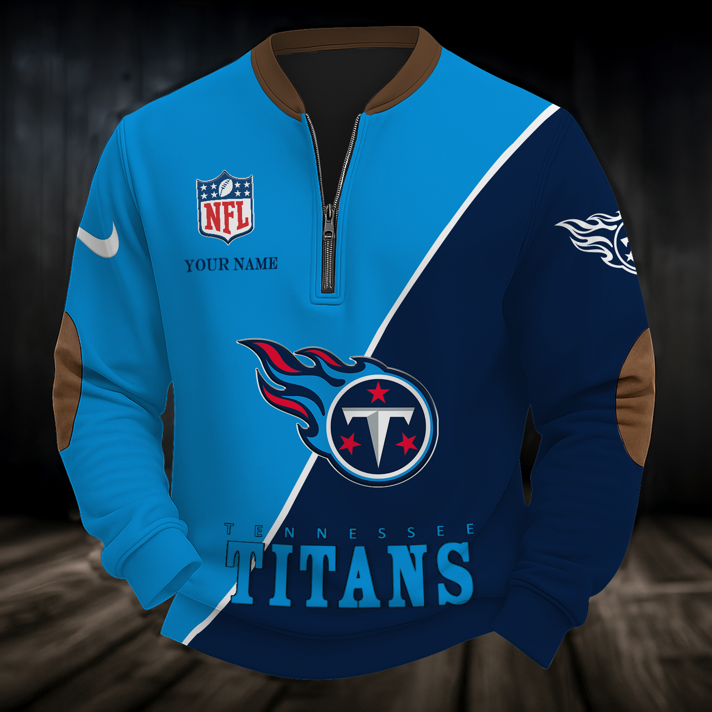 TEN x NFL Premium Personalized Game Day Quarter-Zip DatND ThuongNH