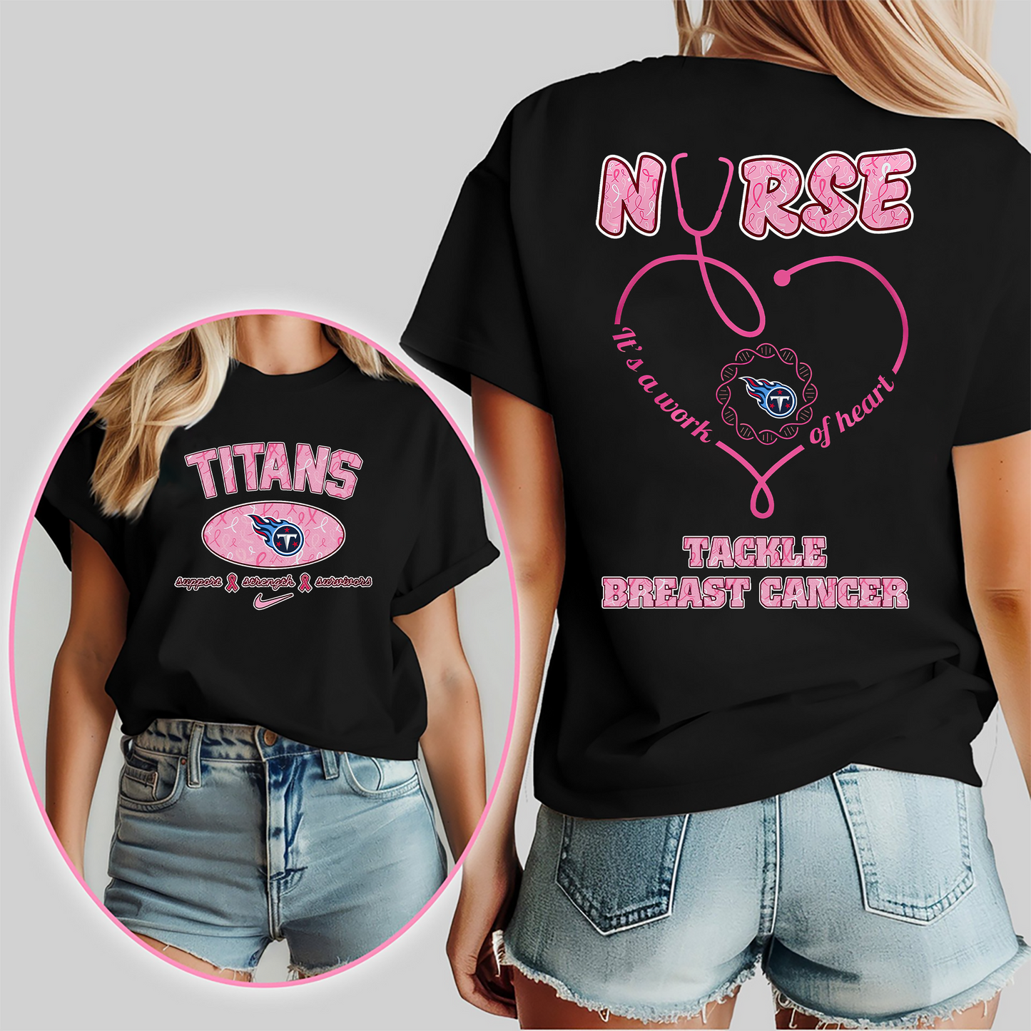 TT Nurse Tackle Breast Cancer 3D Shirt DDT CTND