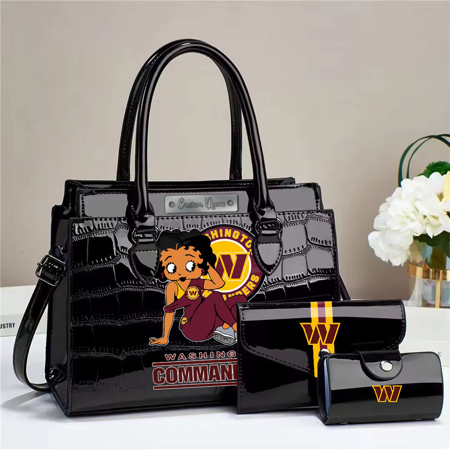 WAS Embossed three-piece handbag set DatND DVT