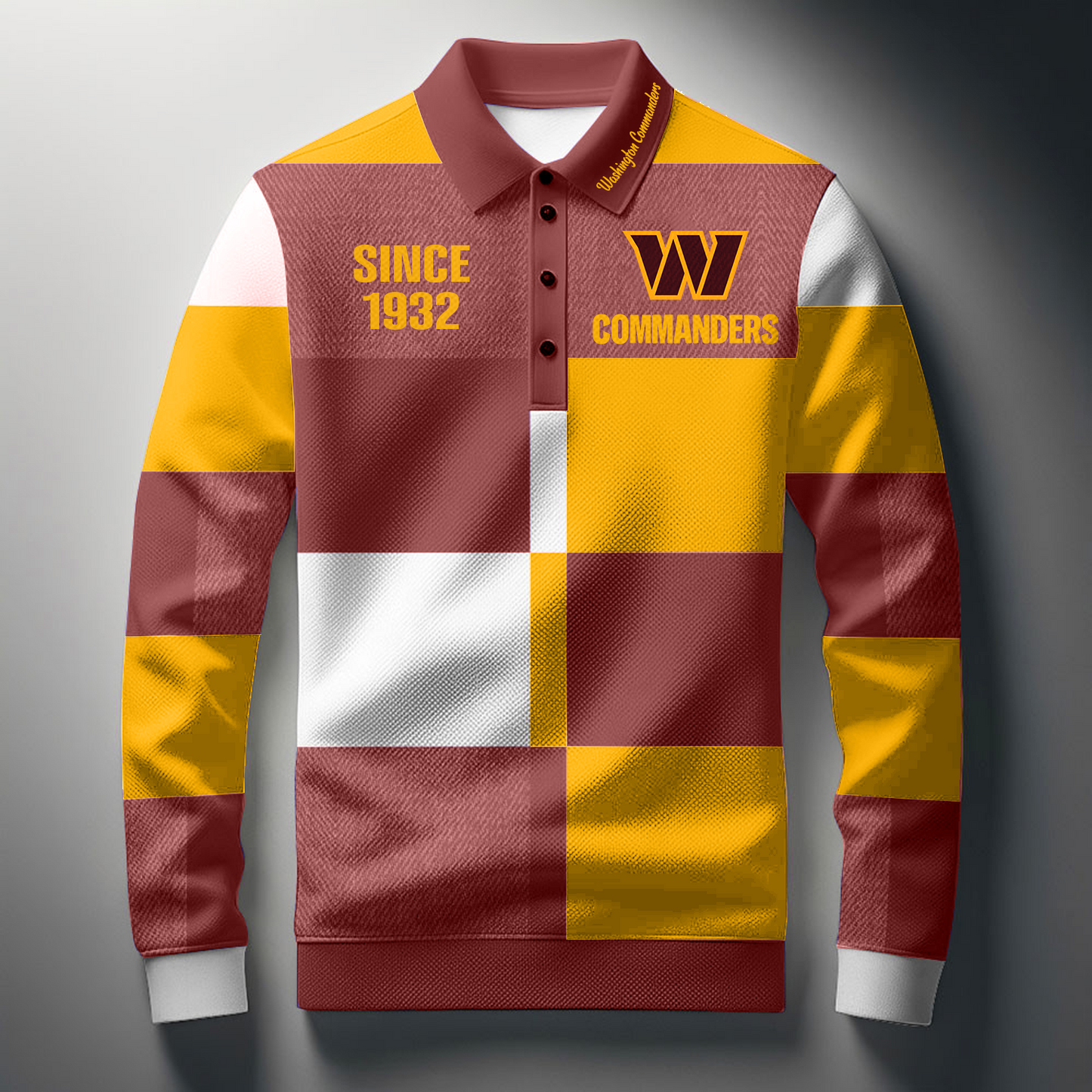 WAS x NFL Men Style Polo Long Sleeves Shirt DatND DVT