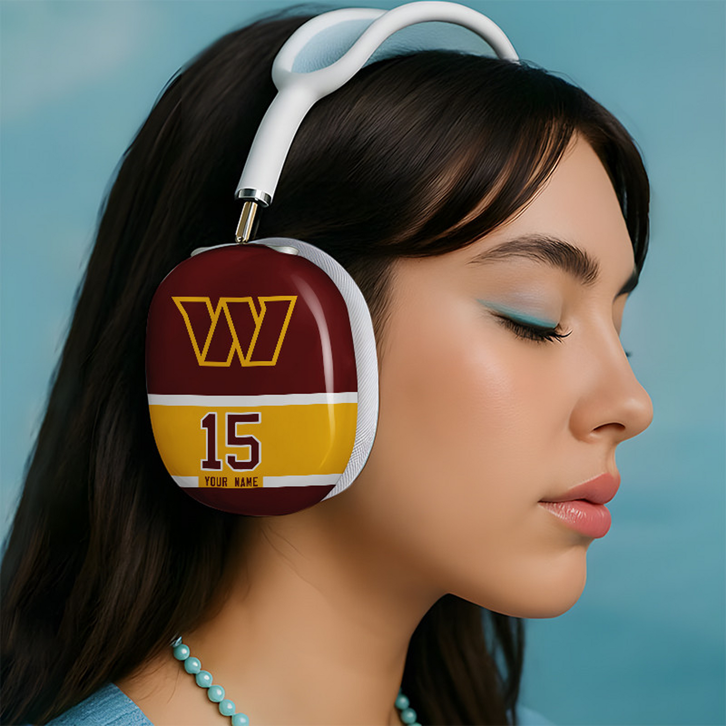 WAS x NFL Special Airpod Max Case Cover Personalized DATND TANTD