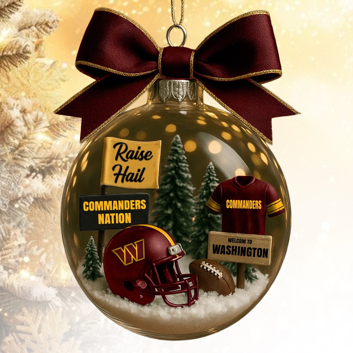 WC NFL Acrylic Ball Ornament - Best Gift For Fans DDT CTND