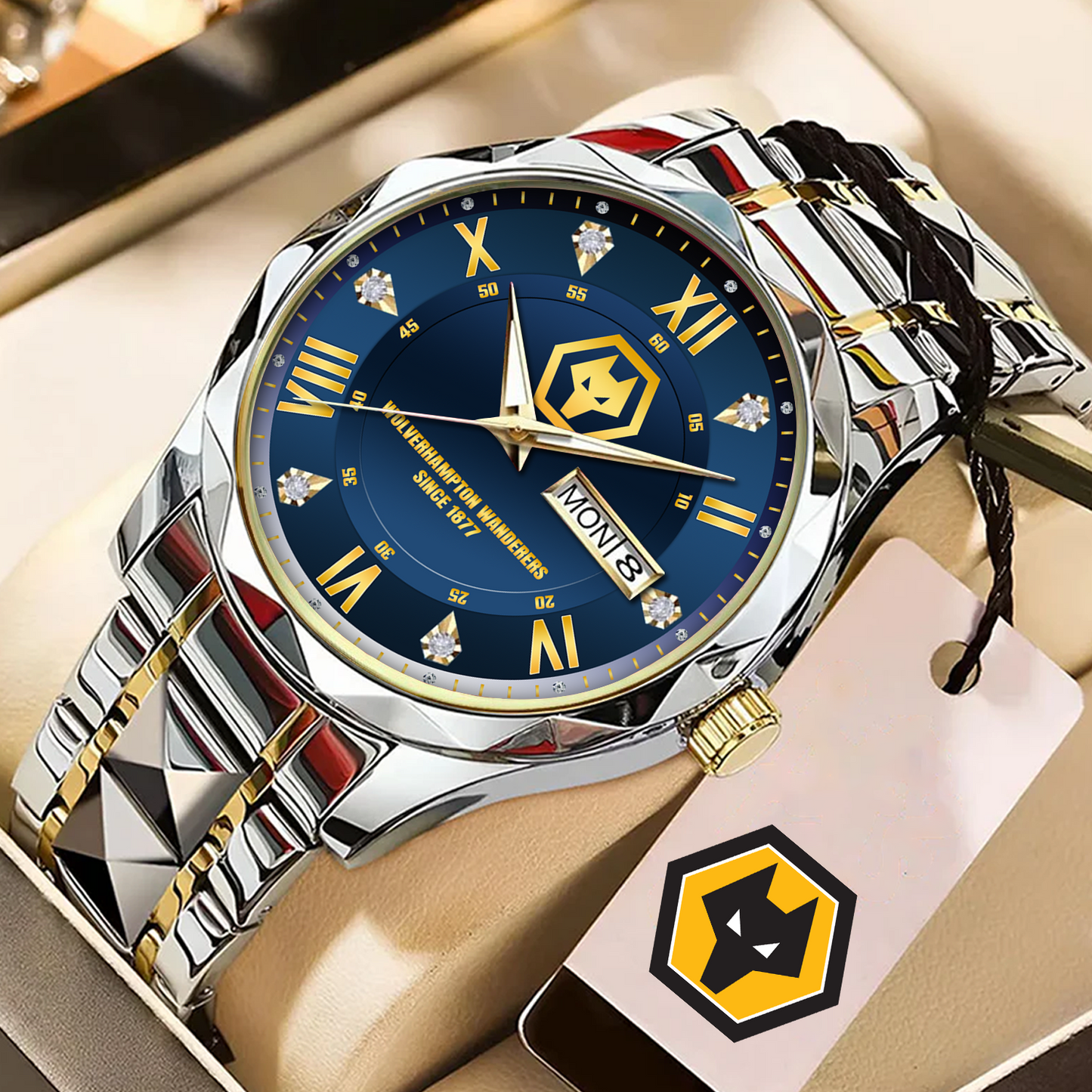 WOL Alloy Luxury Quartz Watch DATND TANTD