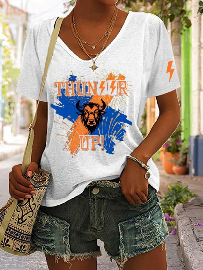 Women's Basketball Print Casual T-Shirt DDT NTL