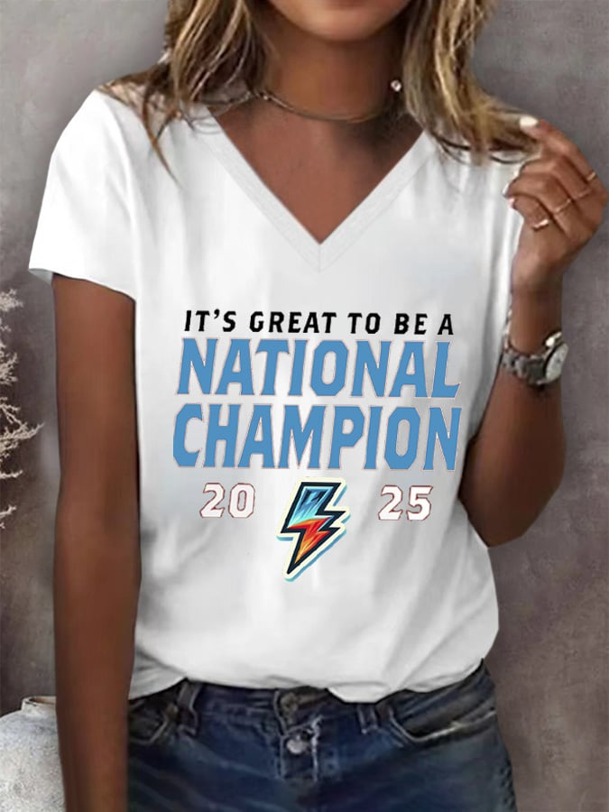 Women's Basketball Print V27 V-Neck T-Shirt DDT NTL