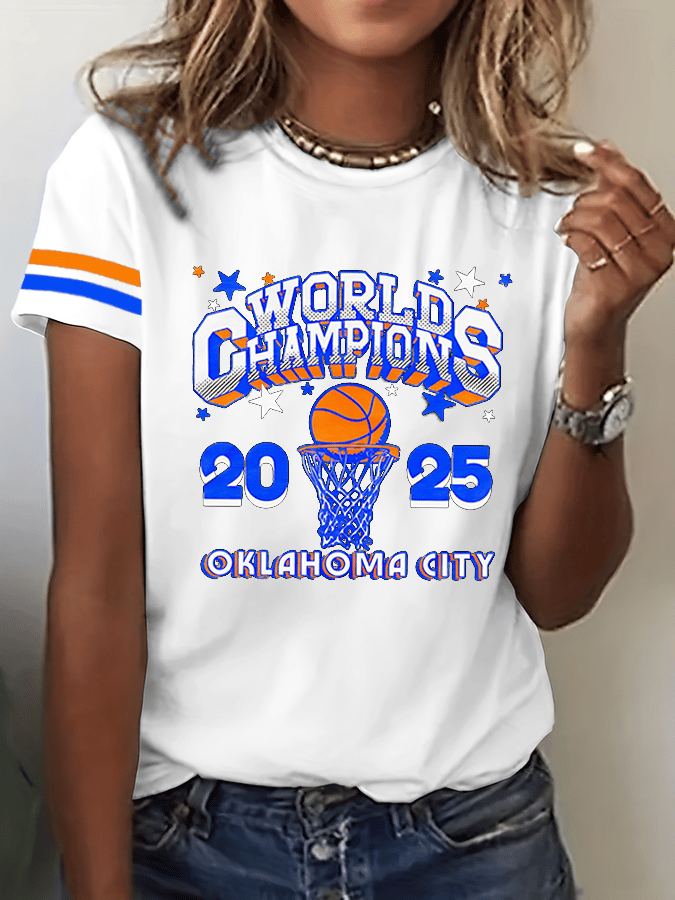 Women's Basketball Print V5 Crew Neck T-Shirt DDT NTL