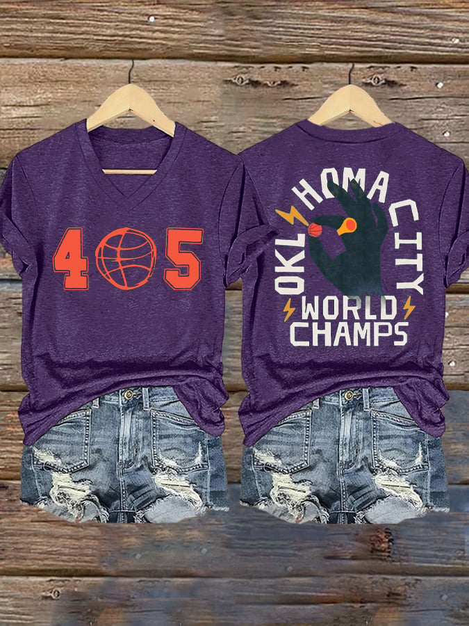 Women's Retro Basketball Team 2025 Champions Print V2 T-Shirt DDT NTL