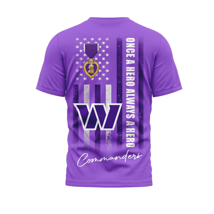 WC Premium National Purple Hear Day 3D Shirt DDT TTV