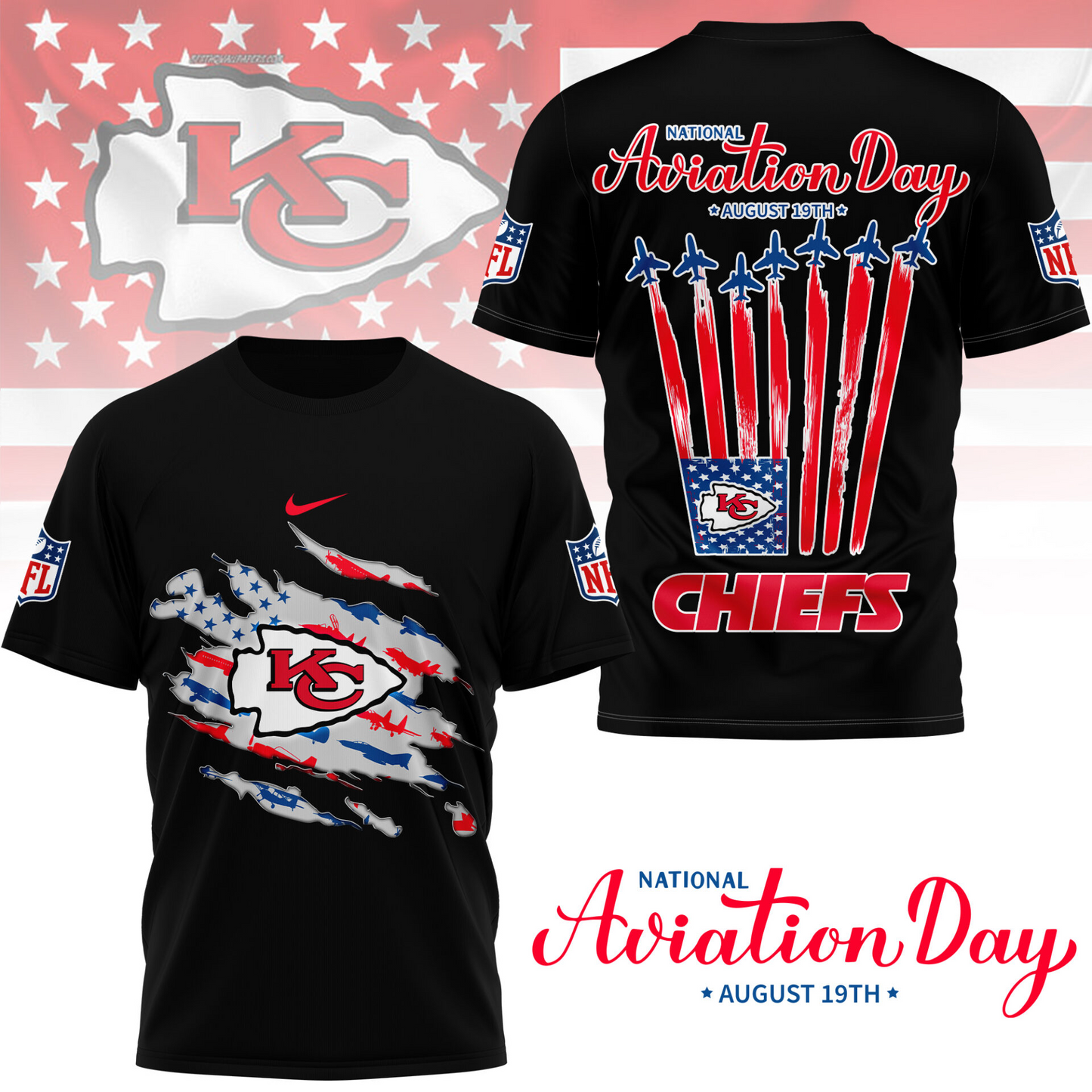 KCC Premium National Aviation Day 3D Shirt DDT TTV