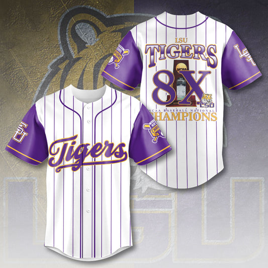 LSU 2025 NCAA Baseball National Champions V19 Baseball Jersey DDT TTV