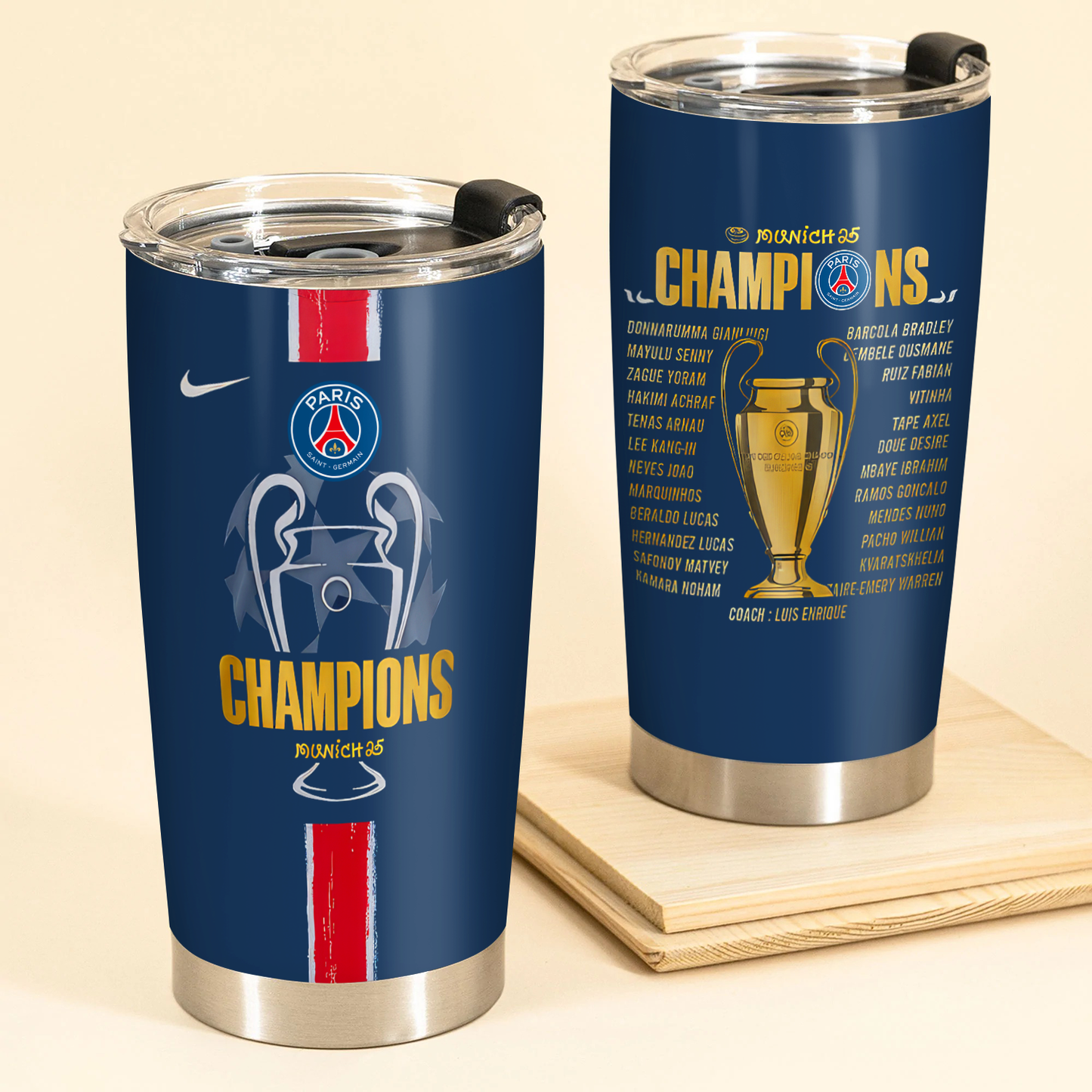 Paris SG UEFA Champions League V5 Winner Tumbler DDTCTND