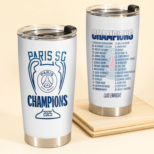 Paris SG UEFA Champions League V12 Winner Tumbler DDTCTND
