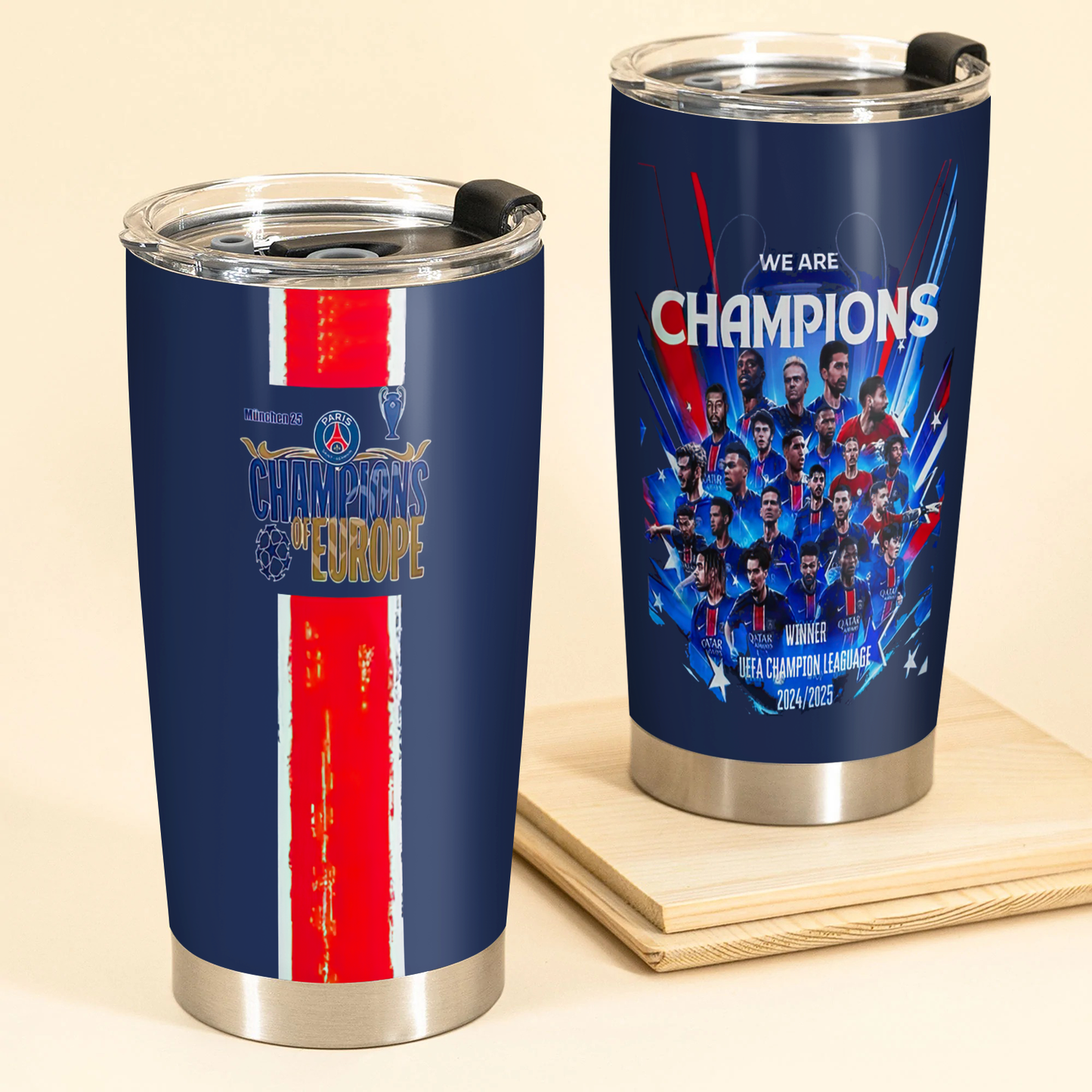 Paris SG UEFA Champions League V14 Winner Tumbler DDTCTND