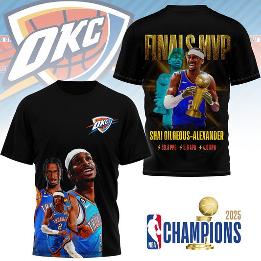 OKC NBA Finals Champions 2025 V13 Shirt DDT TTV