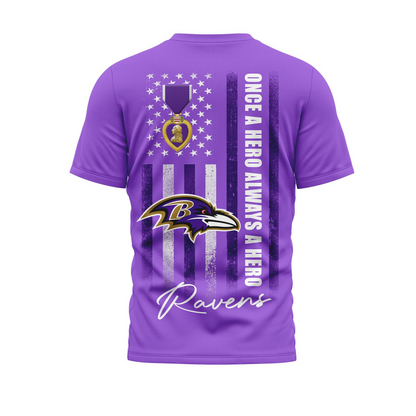BR Premium National Purple Hear Day 3D Shirt DDT TTV