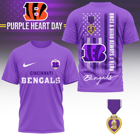 CIN Premium National Purple Hear Day 3D Shirt DDT TTV