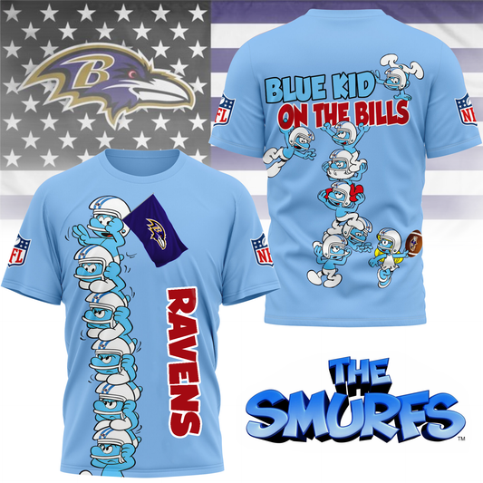 BR Premium NFL x Smurfs 3D Shirt DDT 210725 CTND