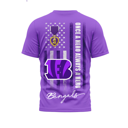 CIN Premium National Purple Hear Day 3D Shirt DDT TTV