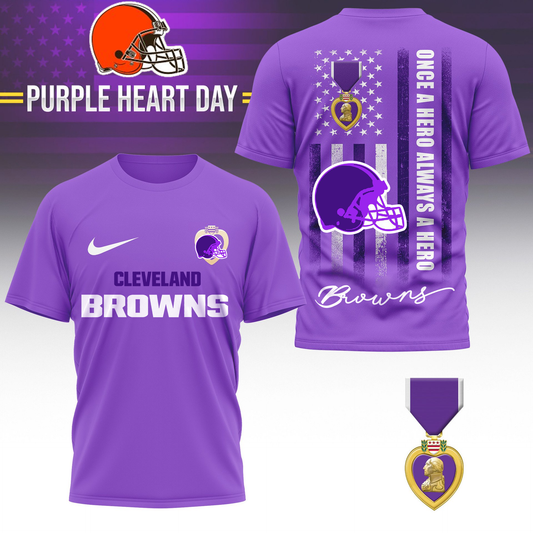 CLE Premium National Purple Hear Day 3D Shirt DDT TTV