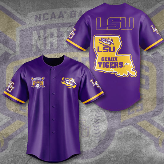 LSU 2025 NCAA Baseball National Champions V41 Baseball Jersey DDT TTV