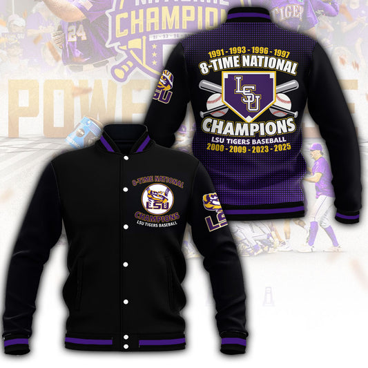 LSU 2025 NCAA Baseball National Champions Varsity Jacket DDT TTV