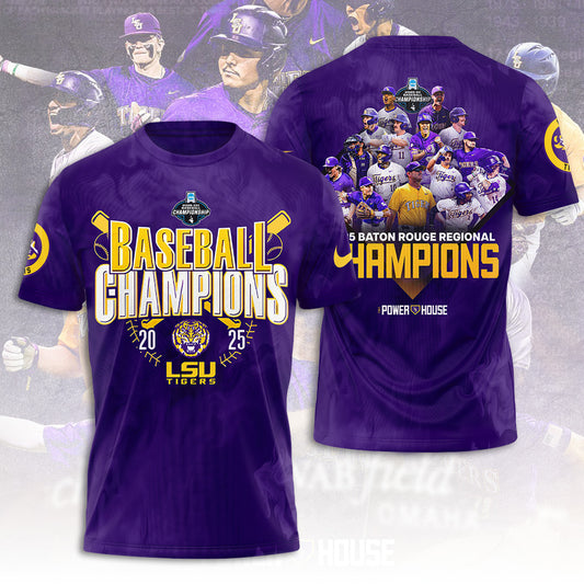 LSU Wins 2025 DI Baseball National Championship V3 Shirt DDT CTND