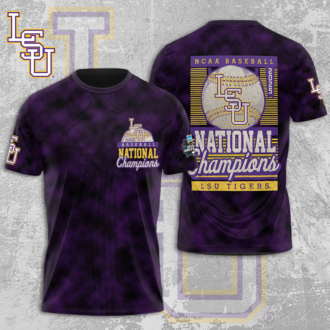 LSU Wins 2025 DI Baseball National Championship V4 Shirt DDT CTND