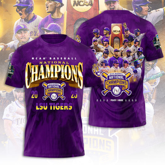 LSU Wins 2025 DI Baseball National Championship V5 Shirt DDT CTND