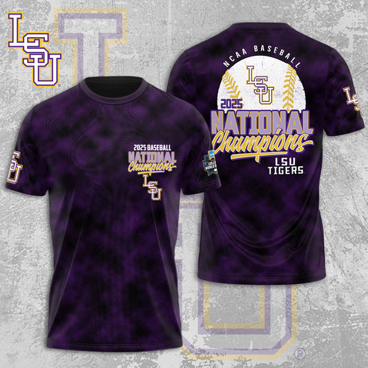 LSU Wins 2025 DI Baseball National Championship V7 Shirt DDT CTND