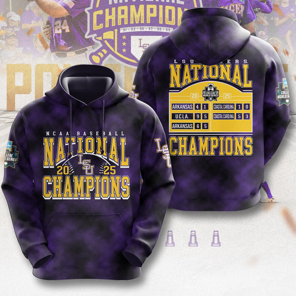 LSU Wins 2025 DI Baseball National Championship V8 Shirt DDT CTND