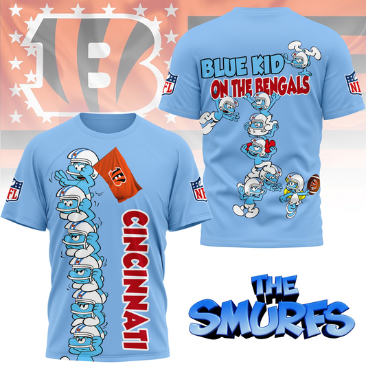 CIN Premium NFL x Smurfs 3D Shirt DDT 210725 CTND