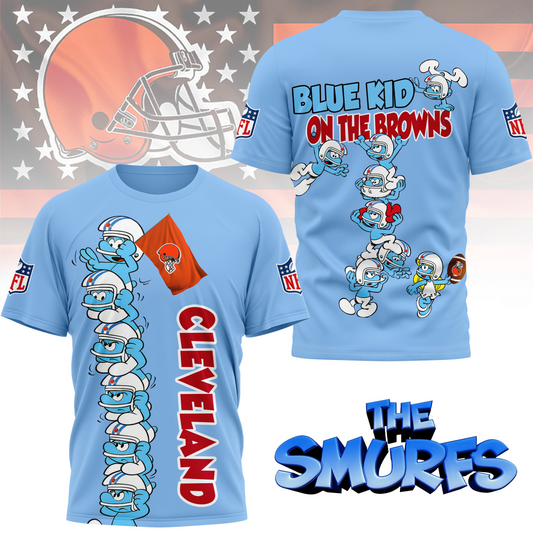 CLE Premium NFL x Smurfs 3D Shirt DDT 210725 CTND