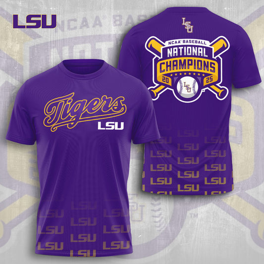 LSU Wins 2025 DI Baseball National Championship V13 Shirt DDT CTND