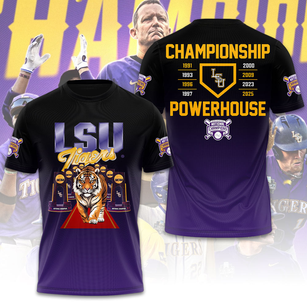 LSU Wins 2025 DI Baseball National Championship V14 Shirt DDT CTND