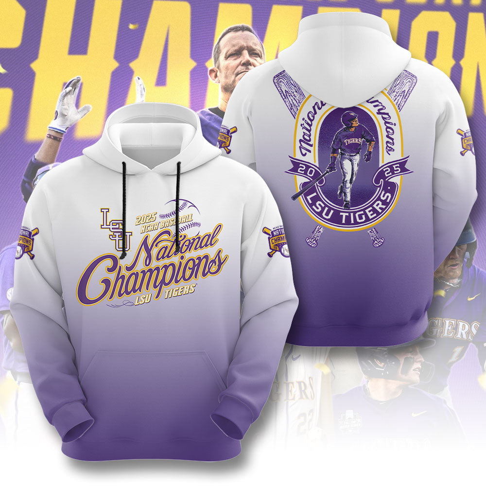 LSU Wins 2025 DI Baseball National Championship V15 Shirt DDT CTND