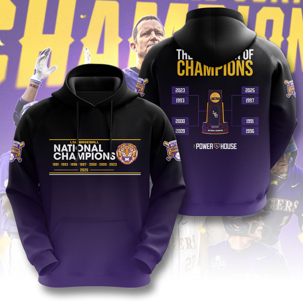 LSU Wins 2025 DI Baseball National Championship V17 Shirt DDT CTND