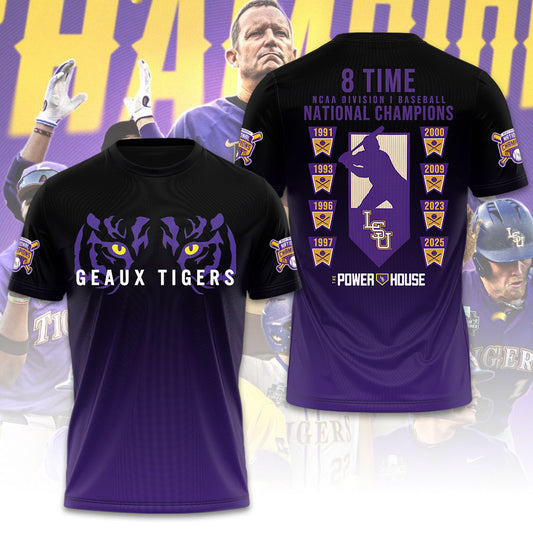 LSU Wins 2025 DI Baseball National Championship V18 Shirt DDT CTND