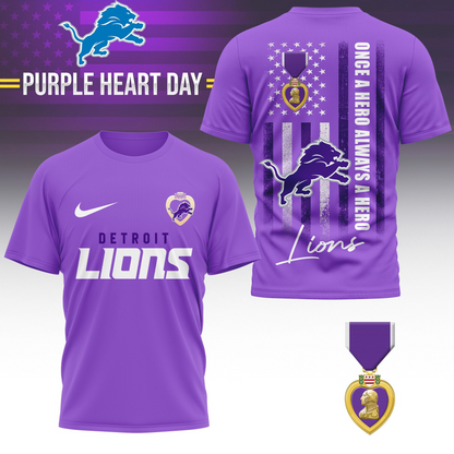 DL Premium National Purple Hear Day 3D Shirt DDT TTV