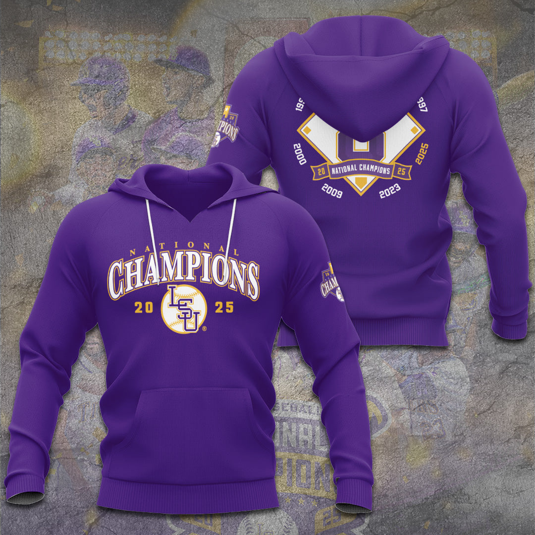 LSU Wins 2025 DI Baseball National Championship V20 Shirt DDT CTND
