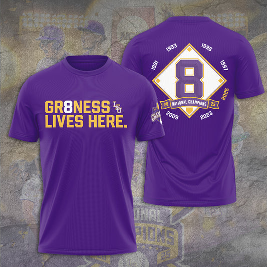 LSU Wins 2025 DI Baseball National Championship V21 Shirt DDT CTND