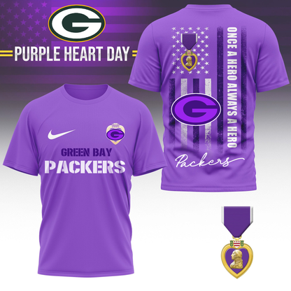 GBP Premium National Purple Hear Day 3D Shirt DDT TTV