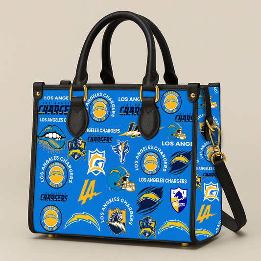 Los Angeles Chargers Women Leather Hand Bag V1 DATND TANTD