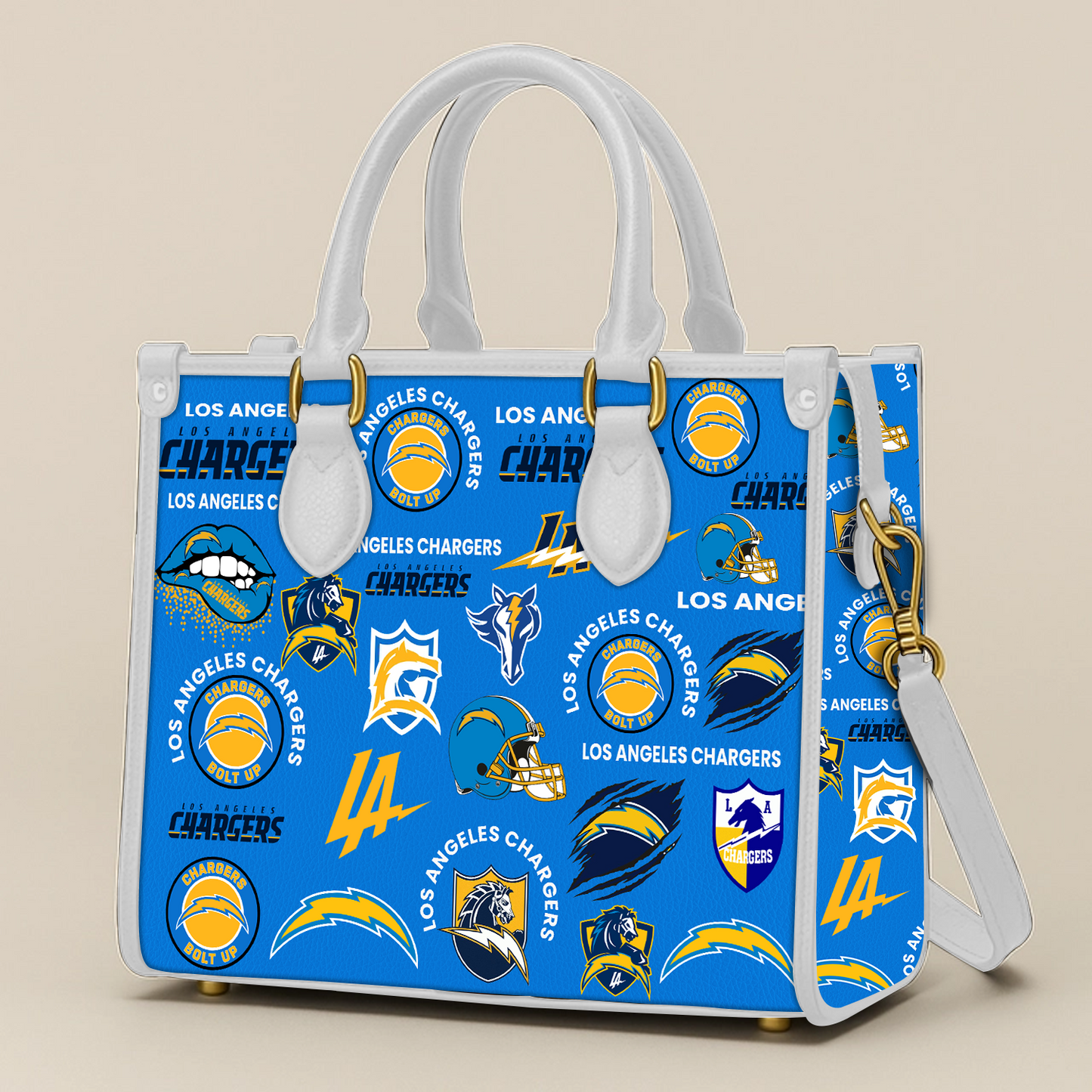 Los Angeles Chargers Women Leather Hand Bag V1 DATND TANTD