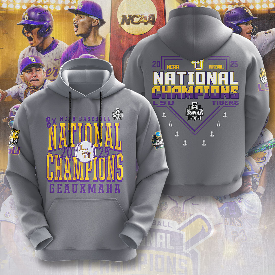 LSU Wins 2025 DI Baseball National Championship V24 Shirt DDT CTND