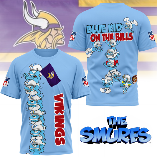 MV Premium NFL x Smurfs 3D Shirt DDT 210725 CTND