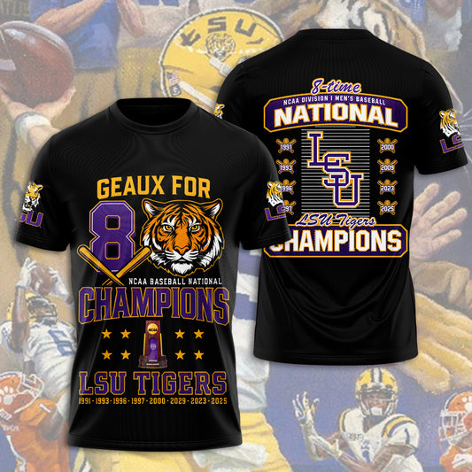 LSU Wins 2025 DI Baseball National Championship V26 Shirt DDT CTND