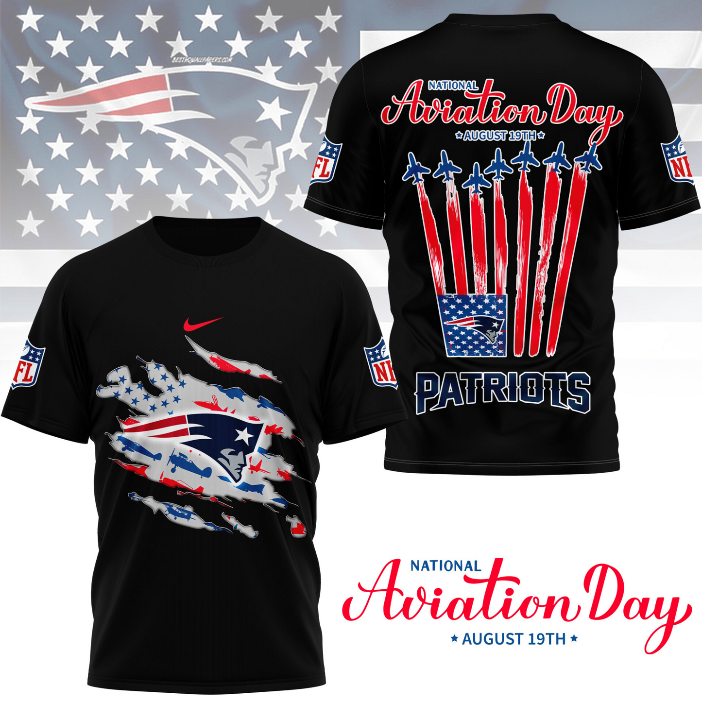 NEP Premium National Aviation Day 3D Shirt DDT TTV