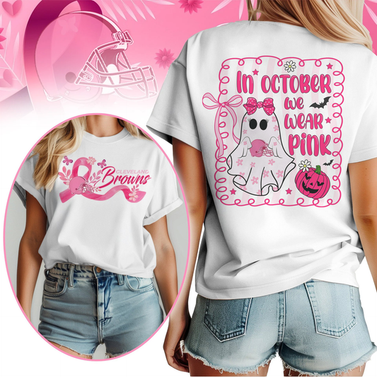 NFL CLE - In October We Wear Pink Shirt DDT NTL